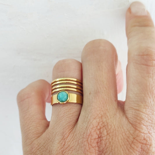 Anello Turquoise Twist